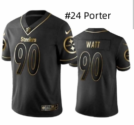 Youth Steelers #24 Joey Porter Jr. Black Team Color Men's Stitched Football Vapor Untouchable Limited Jersey