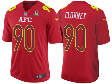 2017 Pro Bowl AFC Houston Texans 90 Jadeveon Clowney Red Game Jersey