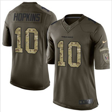 Nike Houston Texans #10 DeAndre Hopkins Green Men's Stitched NFL Limited Salute to Service Jersey