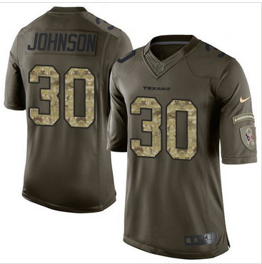 Nike Houston Texans #30 Kevin Johnson Green Men's Stitched NFL Limited Salute to Service Jersey