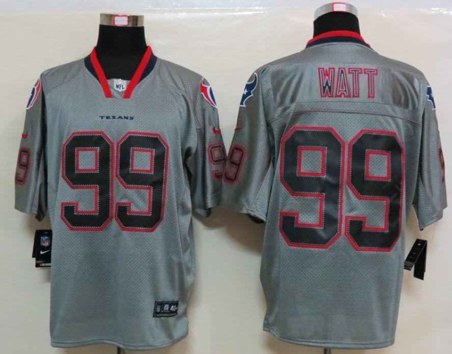 2012 NEW NFL Houston Texans 99 J.J. Watt Grey Jerseys (Elite)