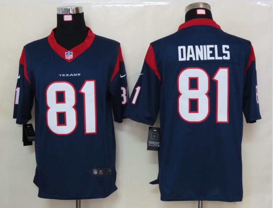2012 NEW NFL Houston Texans 81 Daniels Blue Jerseys (Limited)