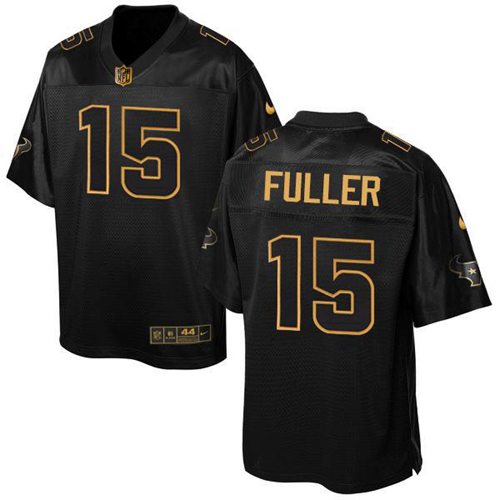 Nike Texans #15 Will Fuller Black Men's Stitched NFL Elite Pro Line Gold Collection Jersey