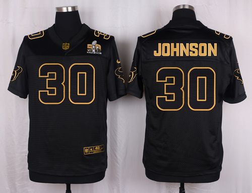 Nike Texans #30 Kevin Johnson Black Men's Stitched NFL Elite Pro Line Gold Collection Jersey