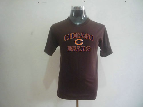 nfl chicago bears big & tall heart & soul t-shirt brown