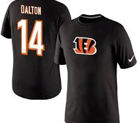 NEW Cincinnati Bengals #14 Andy Dalton Name & Number T-Shirt Black