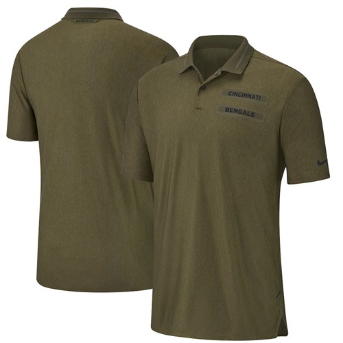 Men's Cincinnati Bengals Salute to Service Sideline Polo Olive