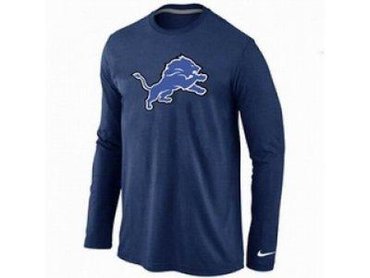 NEW Detroit Lions Logo Long Sleeve T-Shirt D.Blue