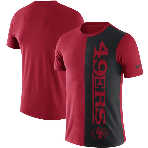 San Francisco 49ers Nike Coin Flip Tri Blend T-Shirt Scarlet Black
