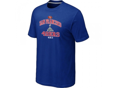 Men San Francisco 49ers Super Bowl XLVII Heart & Soul Blue T-Shirt