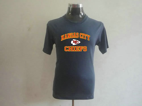 nfl kansas city chiefs big & tall heart & soul t-shirt grey