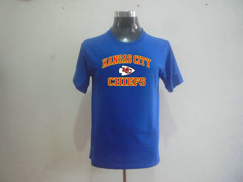 nfl kansas city chiefs big & tall heart & soul t-shirt blue