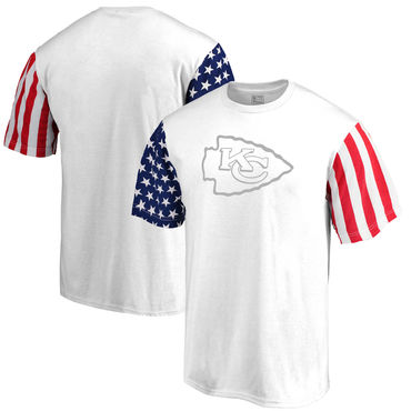 Men's Kansas City Chiefs NFL Pro Line By Fanatics Branded White Stars & Stripes T-Shirt