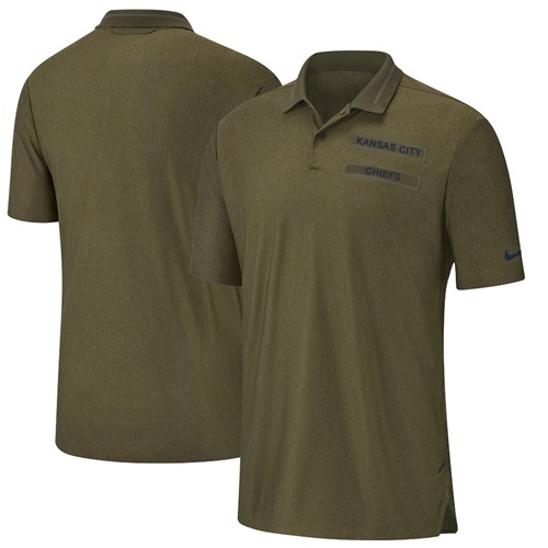 Men's Kansas City Chiefs Salute to Service Sideline Polo Olive