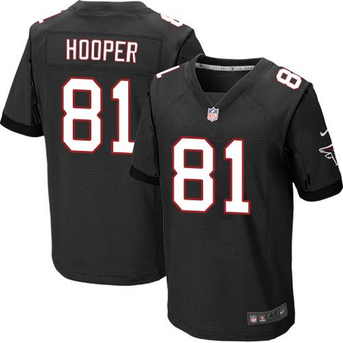 Nike Falcons #81 Austin Hooper Black Alternate Men's Stitched NFL Elite Jersey