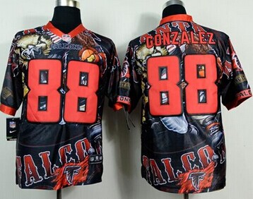 Nike Falcons #88 Tony Gonzalez Team Color NFL Elite Fanatical Version Jersey