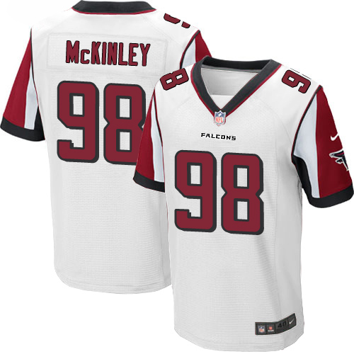 Nike Falcons #98 Takkarist McKinley White Men's Stitched NFL Elite Jersey