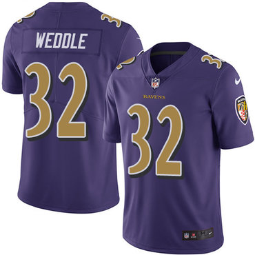 Nike Ravens #32 Eric Weddle Purple Youth Stitched NFL Limited Rush Jersey