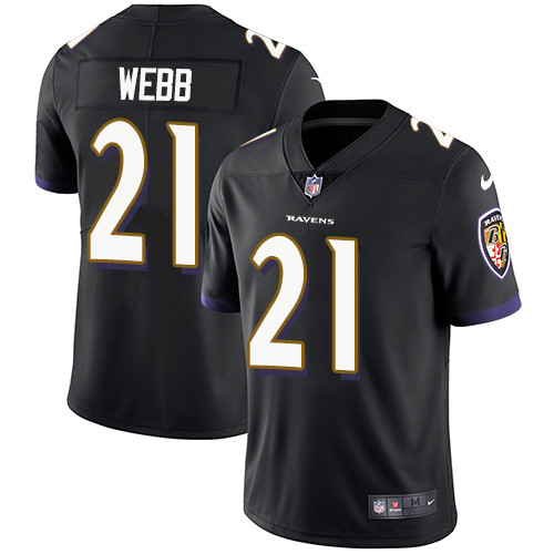 Nike Ravens #21 Lardarius Webb Black Alternate Youth Stitched NFL Vapor Untouchable Limited Jersey