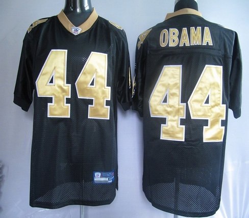 nfl jerseys new orleans saints 44# obama black