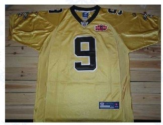new orleans saints #9 drew brees golded jerseys[2010 super bowl]