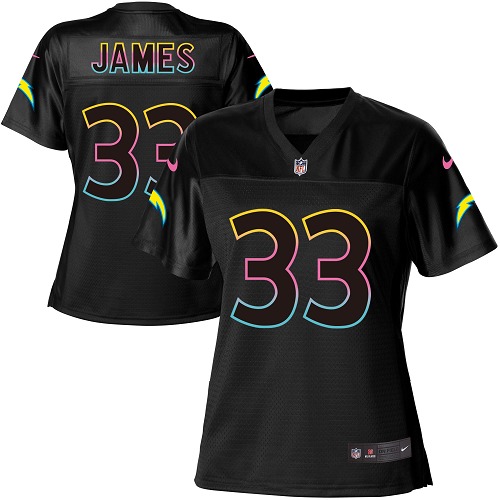Nike Chargers #33 Derwin James Black Women's NFL Fashion Game Jersey