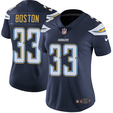 Nike Chargers #33 Tre Boston Navy Blue Team Color Women's Stitched NFL Vapor Untouchable Limited Jersey
