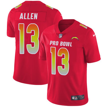 Nike Chargers #13 Keenan Allen Red Women's Stitched NFL Limited AFC 2018 Pro Bowl Jersey