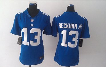 Women Giants #13 Odell Beckham Jr Blue Men's Stitched Jersey