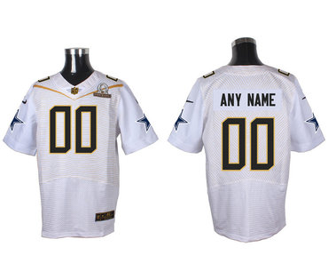 Nike NFL Dallas Cowboys 2016 PRO BOWL White Men's Stitched Elite Customized Jersey