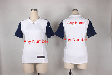 Women's Nike Dallas Cowboys White Stitched NFL Game Rush Customized jersey
