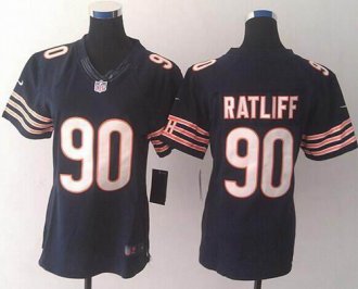 Women's Nike Bears #90 Jeremiah Ratliff Navy Blue Team Color NFL Jersey