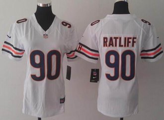 Women's Nike Bears #90 Jeremiah Ratliff White NFL Jersey