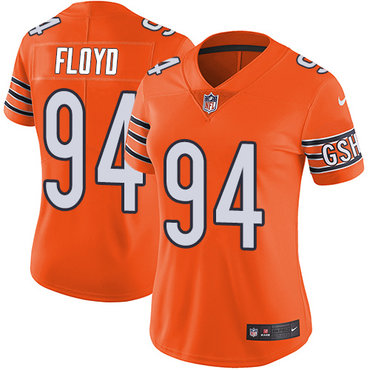 Nike Bears #94 Leonard Floyd Orange Women's Stitched NFL Limited Rush Jersey - 副本
