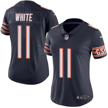 Nike Bears #11 Kevin White Navy Blue Women's Stitched NFL Limited Rush Jersey