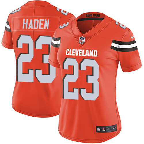 Nike Browns #23 Joe Haden Orange Alternate Women's Stitched NFL Vapor Untouchable Limited Jersey - 副本