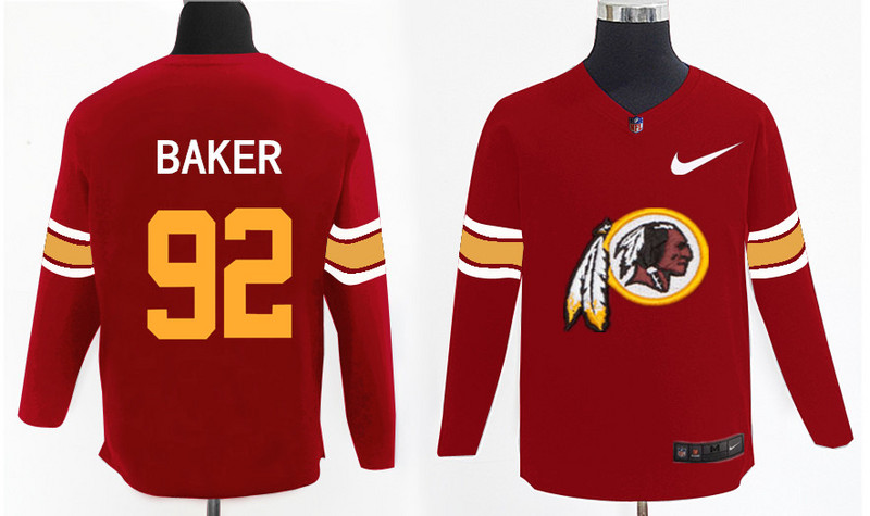 Nike Redskins 92 Chris Baker Red Knit Sweater