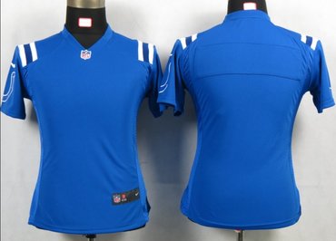Womens NEW NFL Indianapolis Colts Blank Blue Portrait Fashion Game Jerseys