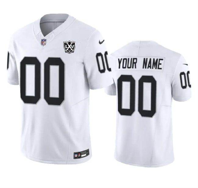 Men's Las Vegas Raiders Active Player Custom Black 2024 F.U.S.E 65th Anniversary Patch Vapor Stitched Football Jersey