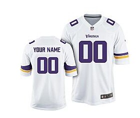 Nike Minnesota Vikings Customized 2013 White Limited Jersey