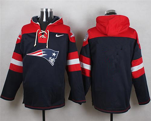 Custom Nike Patriots Navy Blue Player Pullover NFL Hoodie (Any name&number)