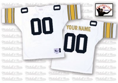 customized pittsburgh steelers jersey throwback white football jersey