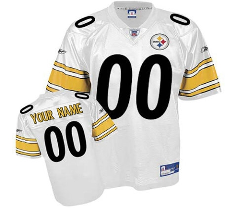 pittsburgh steelers customized replica white jerseys