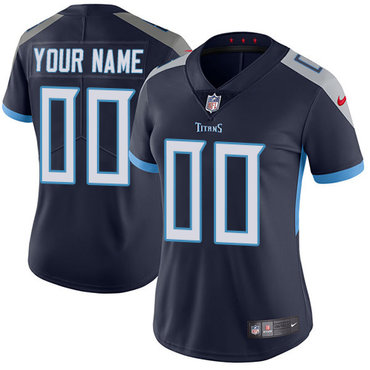 Nike NFL Tennessee Titans Vapor Untouchable Customized Elite Navy Blue Home Women's Jersey