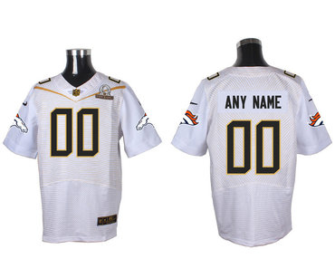 Nike NFL Denver Broncos 2016 PRO BOWL White Men's Stitched Elite Customized Jersey