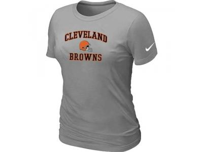 Women Cleveland Browns Heart & Soul L.Grey T-Shirt
