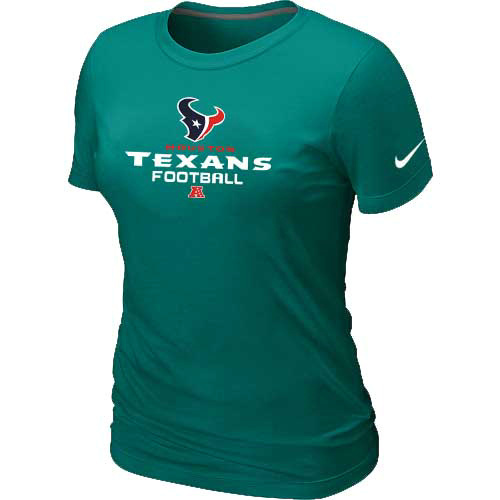 Women Houston Texans Light Green T-Shirt