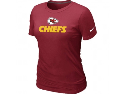 Women NEW Kansas City Chiefs Authentic Logo T-Shirt Red