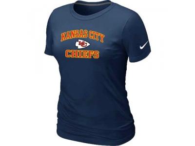 Women Kansas City Chiefs Heart & Soul D.Blue T-Shirt