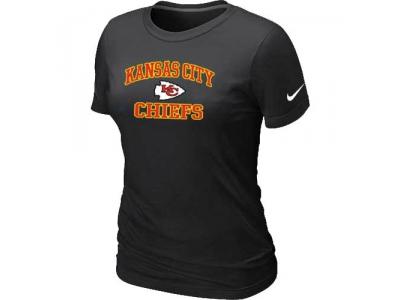 Women Kansas City Chiefs Heart & Soul Black T-Shirt